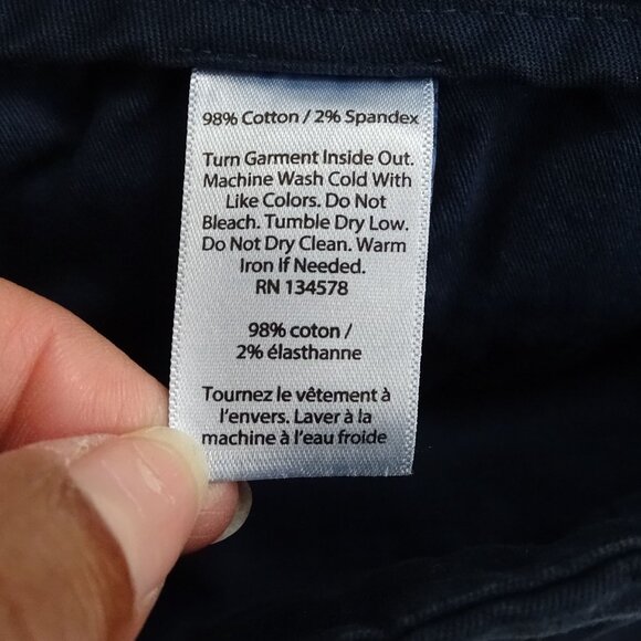 Vineyard Vines Navy Blue Stretch Chino Pants Men Size 38 X 30  Flat Front 1P1290 - Picture 7 of 14